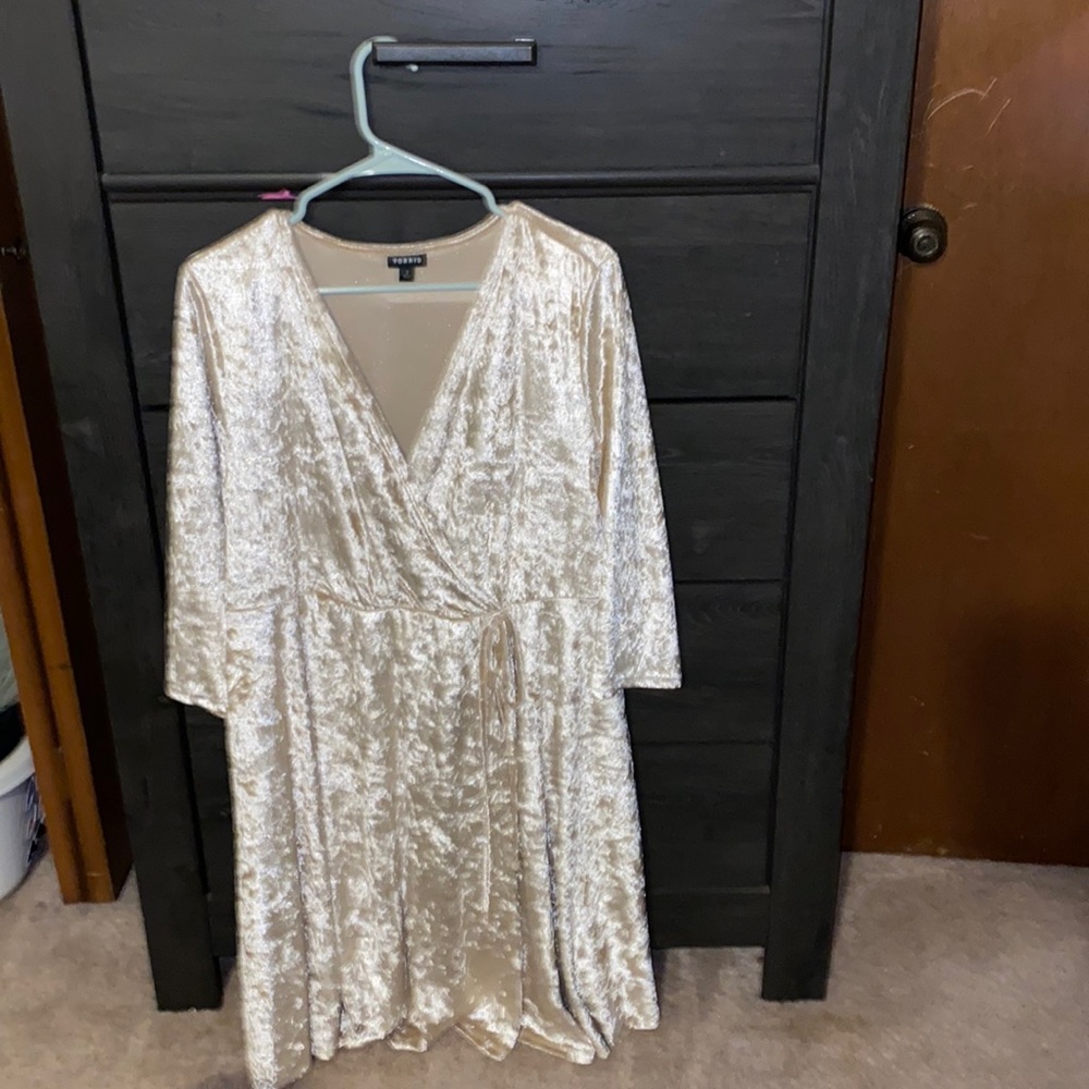 Torrid mini velvet wrap dress